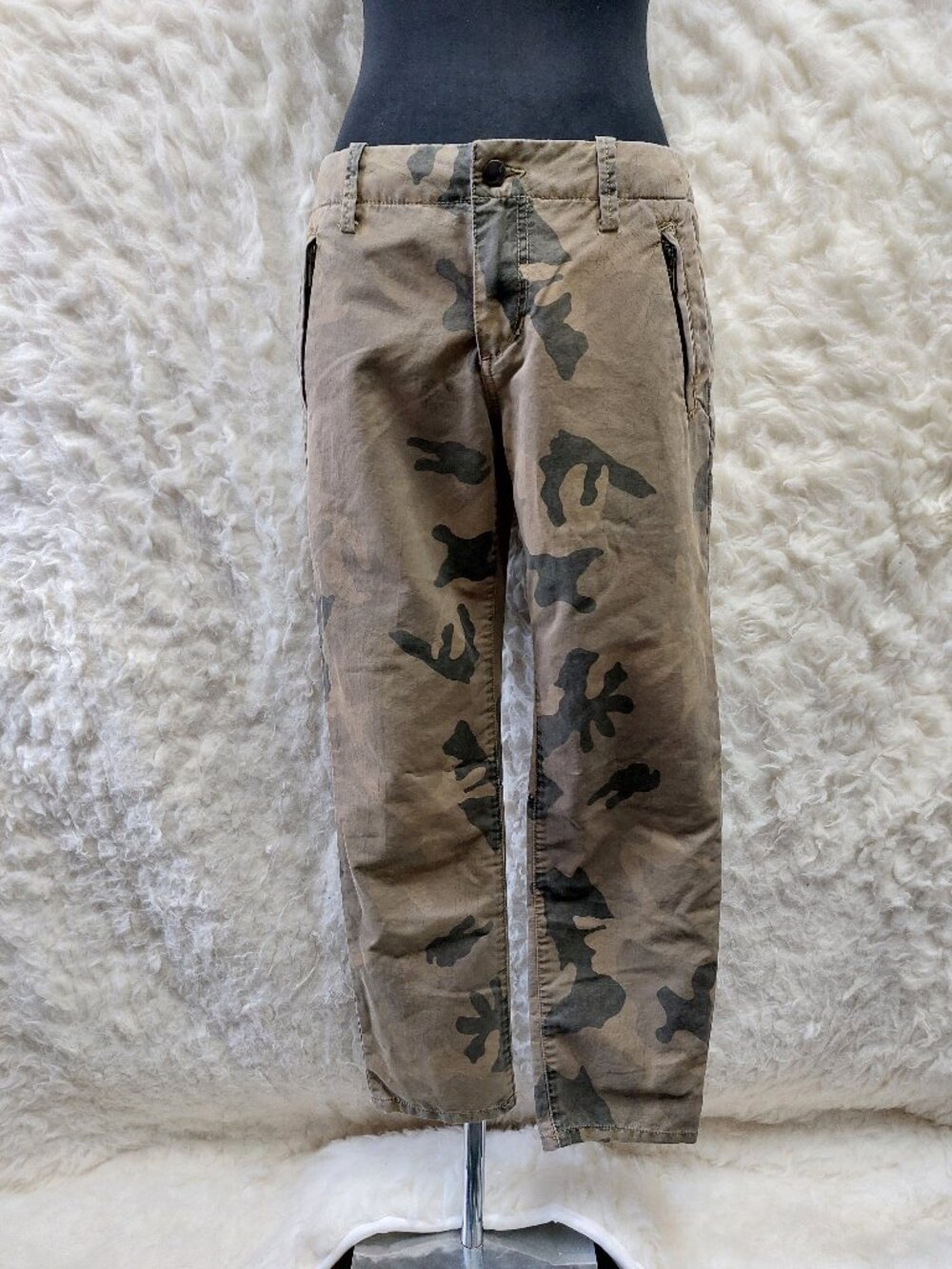 Joe's Womens Skinny Camo Front Zip Pocket Pants Mid Rise Size 24